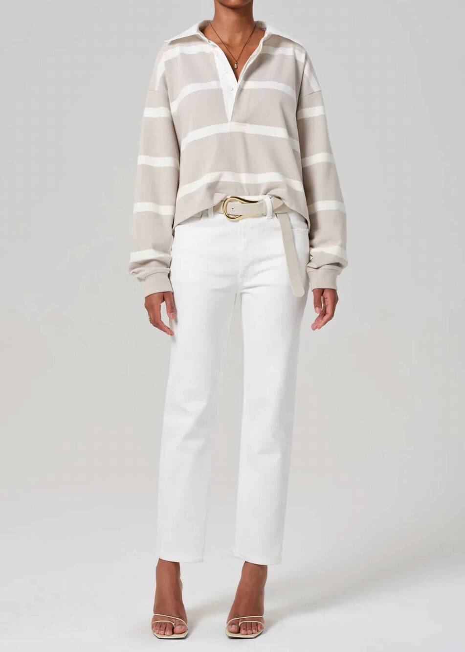 NEW CITIZENS OF HUMANITY caia high rise straight jean in soft white